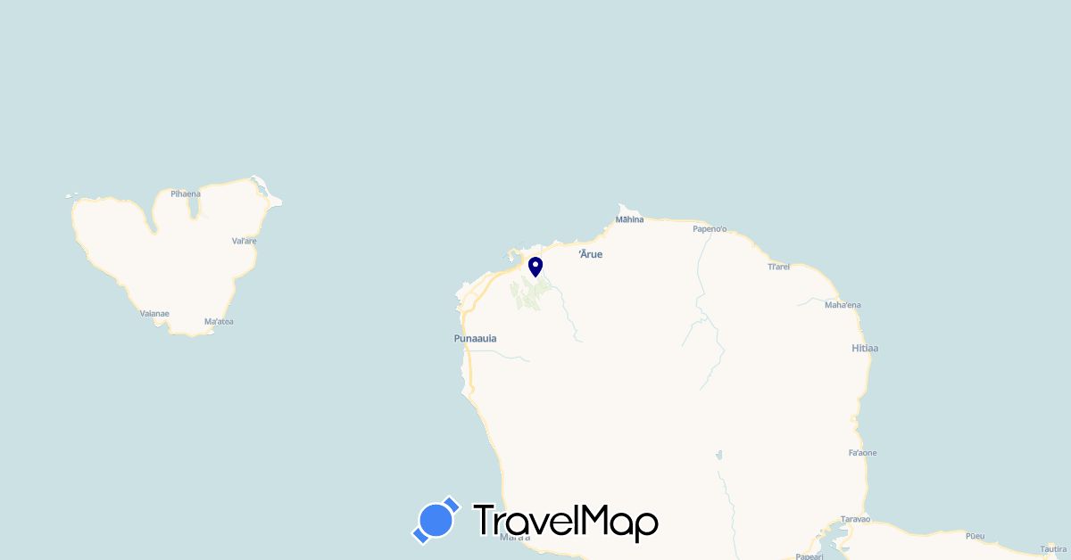 TravelMap itinerary: driving in French Polynesia (Oceania)